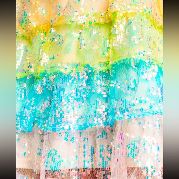 VICI Happiness For Life Tiered Sequin Mini Dress NWT - Picture 6 of 10